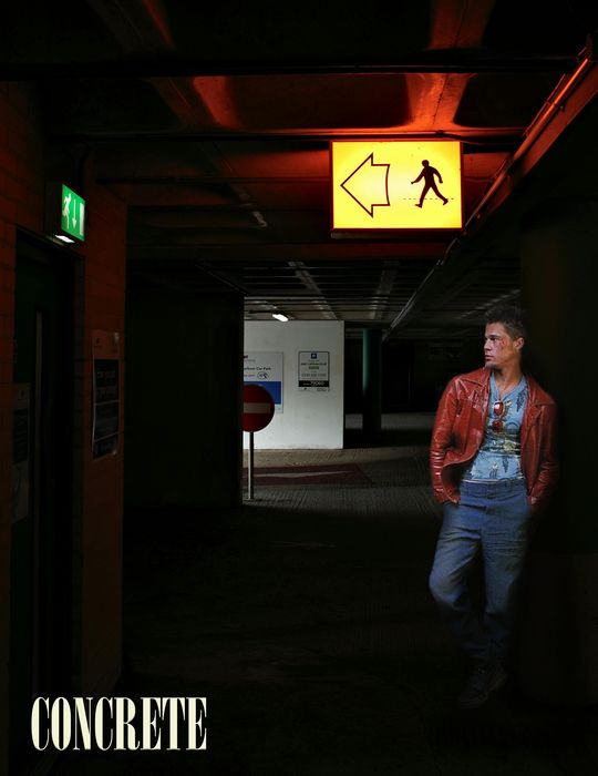 Concrete campaign ad — parking garage
