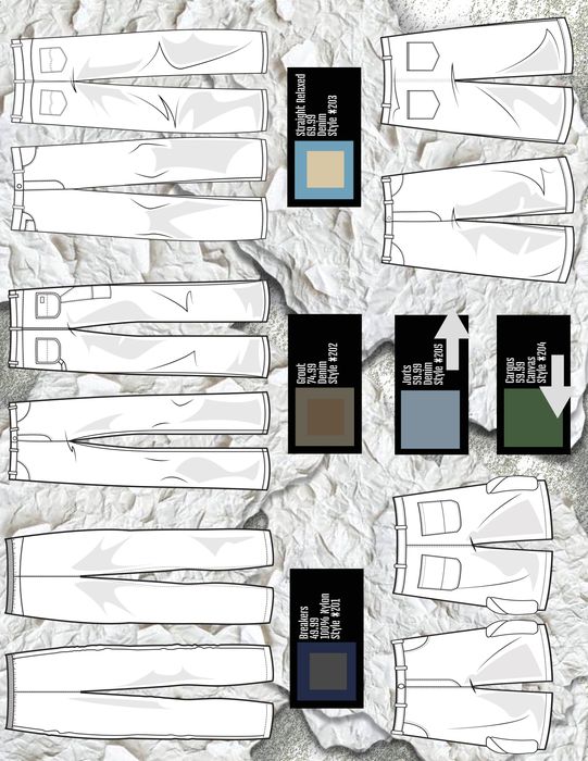Concrete linesheet — bottoms