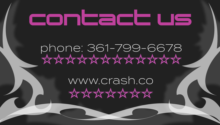 Crash business card — back