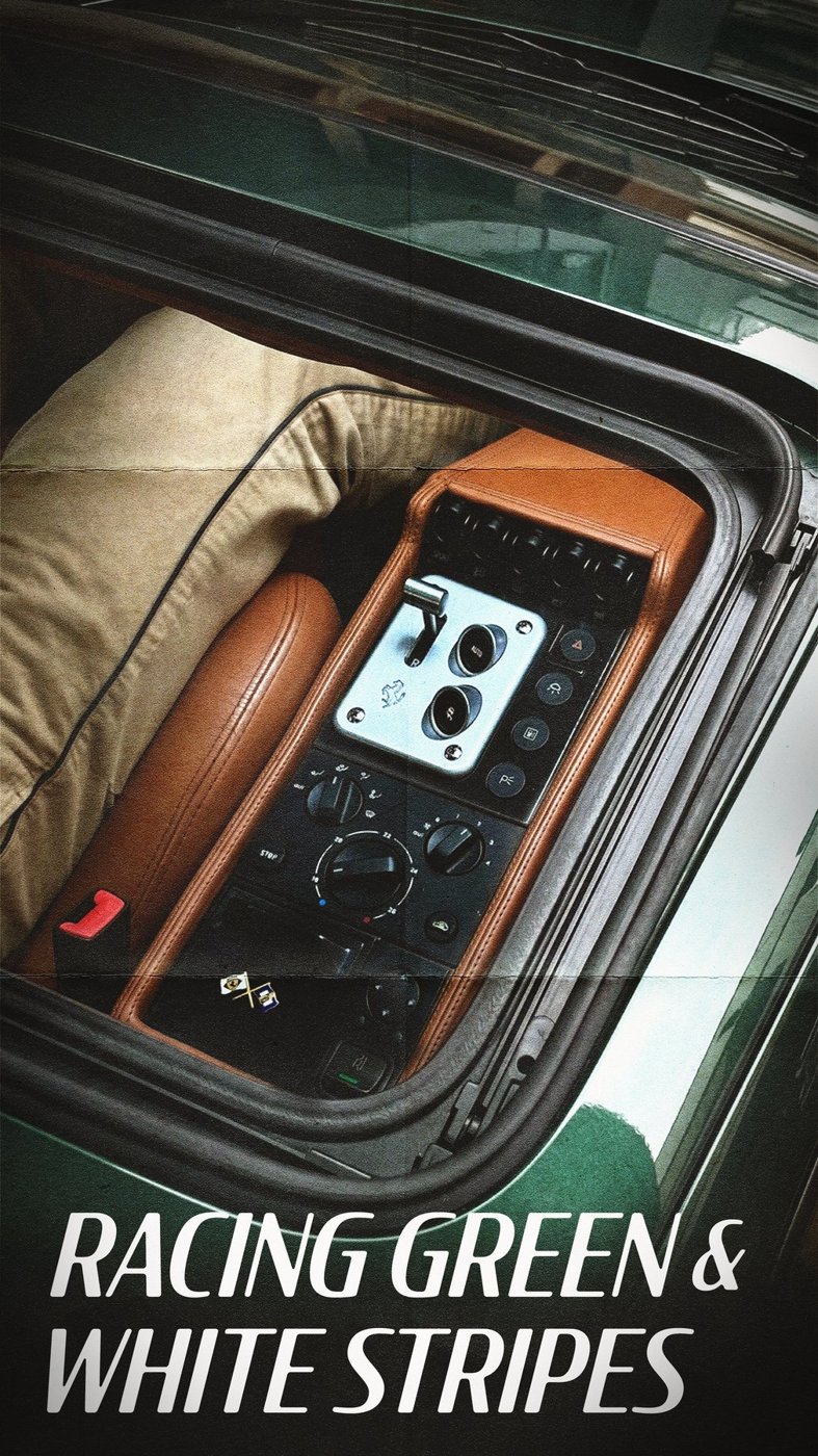 Racing Green & White Stripes