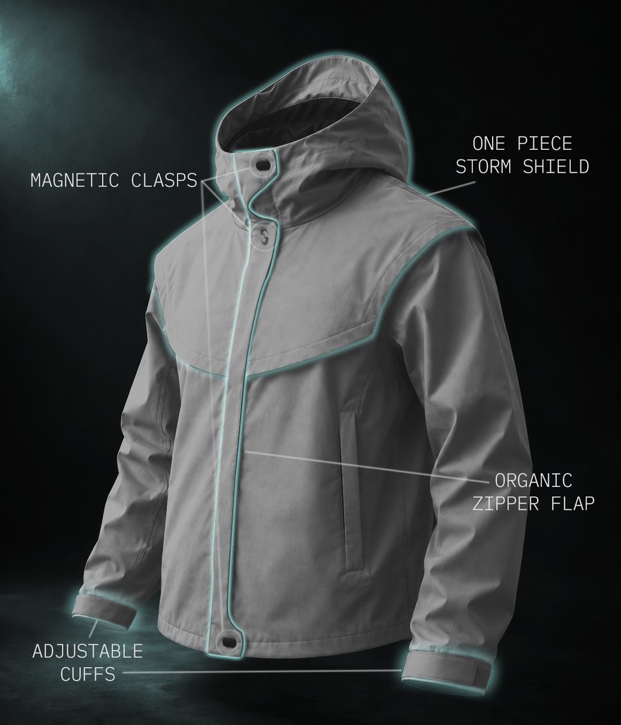 Sound — Windbreaker construction detail callouts